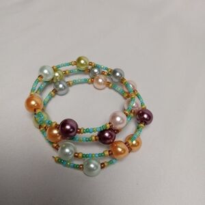 Hand Crafted Multicolor Beaded Bracelet